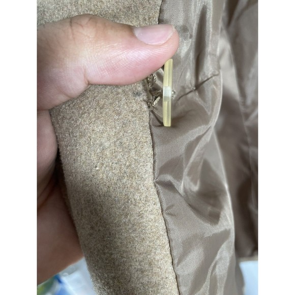 Beige Lane Crawford Small Women's Double Breasted Short Peacoat - Picture 7 of 8